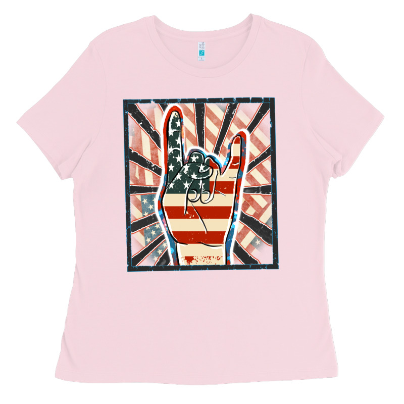 Freedom Rock Hand Ladies Tee by FaDigitalArtStudio | Teevron
