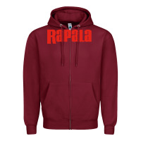 Burgundy Rapala Fishing Zipper Hoodie - DesigneFamous