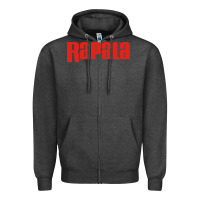 Charcoal Heather Rapala Fishing Zipper Hoodie - DesigneFamous