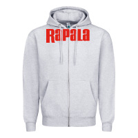Heather Grey Rapala Fishing Zipper Hoodie - DesigneFamous