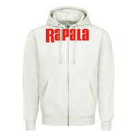 Oatmeal Heather Rapala Fishing Zipper Hoodie - DesigneFamous