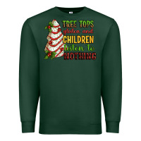 Sports Green Tree tops glisten and children listen to nothing Premium Sweatshirt - RanaPortraitStore