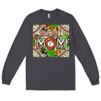 Smoke Baseball Mom Long Sleeve Tee - CowhideDigitalArt