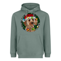 Sage Cockapoo Christmas Heavyweight Hoodie - RanaPortraitStore