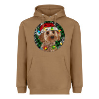 Toasted Coconut Cockapoo Christmas Heavyweight Hoodie - RanaPortraitStore