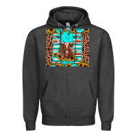 Charcoal Heather texas longhorn sunflower gemstone Zipper Hoodie - JahusDesignShop