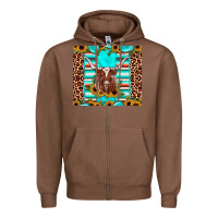 Chestnut texas longhorn sunflower gemstone Zipper Hoodie - JahusDesignShop