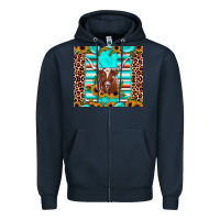 Navy texas longhorn sunflower gemstone Zipper Hoodie - JahusDesignShop
