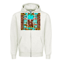 Oatmeal Heather texas longhorn sunflower gemstone Zipper Hoodie - JahusDesignShop