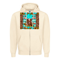 Sandshell texas longhorn sunflower gemstone Zipper Hoodie - JahusDesignShop