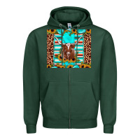 Sports Green texas longhorn sunflower gemstone Zipper Hoodie - JahusDesignShop