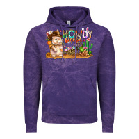 Cloud Purple Easter Howdy Peeps Bunny Vintage Hoodie - CowhideDigitalArt