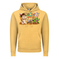 Vintage Mustard Easter Howdy Peeps Bunny Vintage Hoodie - CowhideDigitalArt