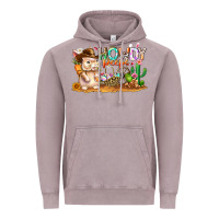Vintage Zinc Easter Howdy Peeps Bunny Vintage Hoodie - CowhideDigitalArt