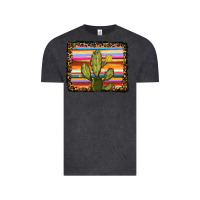 Vintage Black serape leopard cactus Vintage Tee - RanaPortraitStore
