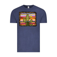 Vintage Denim serape leopard cactus Vintage Tee - RanaPortraitStore