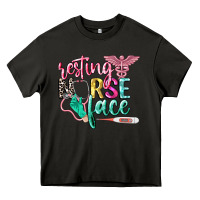 Asphalt resting nurse face Heavy Core Tee - CowGirlArtShop