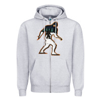 Bigfoot Wood Layered Christmas Zipper Hoodie | Teevron