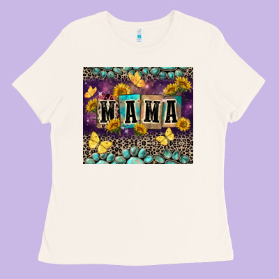 Mama With Sunflowers Ladies Tee Designed By Fadigitalartstudio