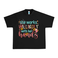 Black she works willingly with her hands Urban Heavy Tee - FaDigitalArtStudio