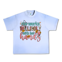 Grape Ice she works willingly with her hands Urban Heavy Tee - FaDigitalArtStudio
