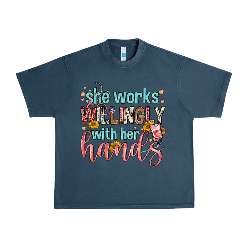 She Works Willingly With Her Hands Urban Heavy Tee by FaDigitalArtStudio | Teevron