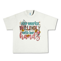 Pistachio she works willingly with her hands Urban Heavy Tee - FaDigitalArtStudio