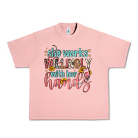 Salmon she works willingly with her hands Urban Heavy Tee - FaDigitalArtStudio