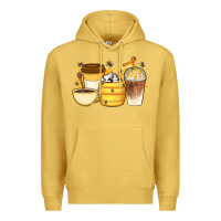 Antique Gold Bee Honey Coffee Cups Premium Hoodie - Artiststas