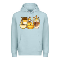 Blue Mist Bee Honey Coffee Cups Premium Hoodie - Artiststas