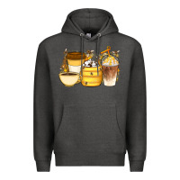 Charcoal Heather Bee Honey Coffee Cups Premium Hoodie - Artiststas