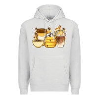 Dove Grey Bee Honey Coffee Cups Premium Hoodie - Artiststas