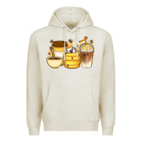 Oatmeal Heather Bee Honey Coffee Cups Premium Hoodie - Artiststas