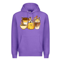 Purple Bee Honey Coffee Cups Premium Hoodie - Artiststas