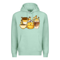 Seafoam Bee Honey Coffee Cups Premium Hoodie - Artiststas