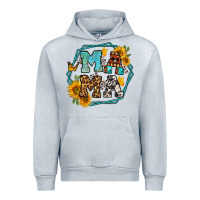 Heather Grey sunflowers hexagon frame mama Urban Hoodie - Jasminsmagicworld