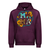 Mauve Wine sunflowers hexagon frame mama Urban Hoodie - Jasminsmagicworld
