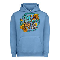 Pigment Pebble Blue sunflowers hexagon frame mama Urban Hoodie - Jasminsmagicworld