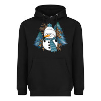 Black Snowman Winter Heavyweight Hoodie - RanaPortraitStore