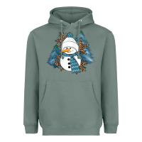 Sage Snowman Winter Heavyweight Hoodie - RanaPortraitStore