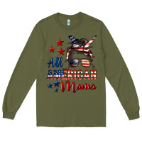 Army Green All American Mama Long Sleeve Tee - LillyAllenDesigns