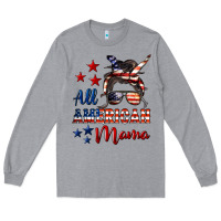 Heather Grey All American Mama Long Sleeve Tee - LillyAllenDesigns