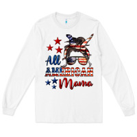 White All American Mama Long Sleeve Tee - LillyAllenDesigns
