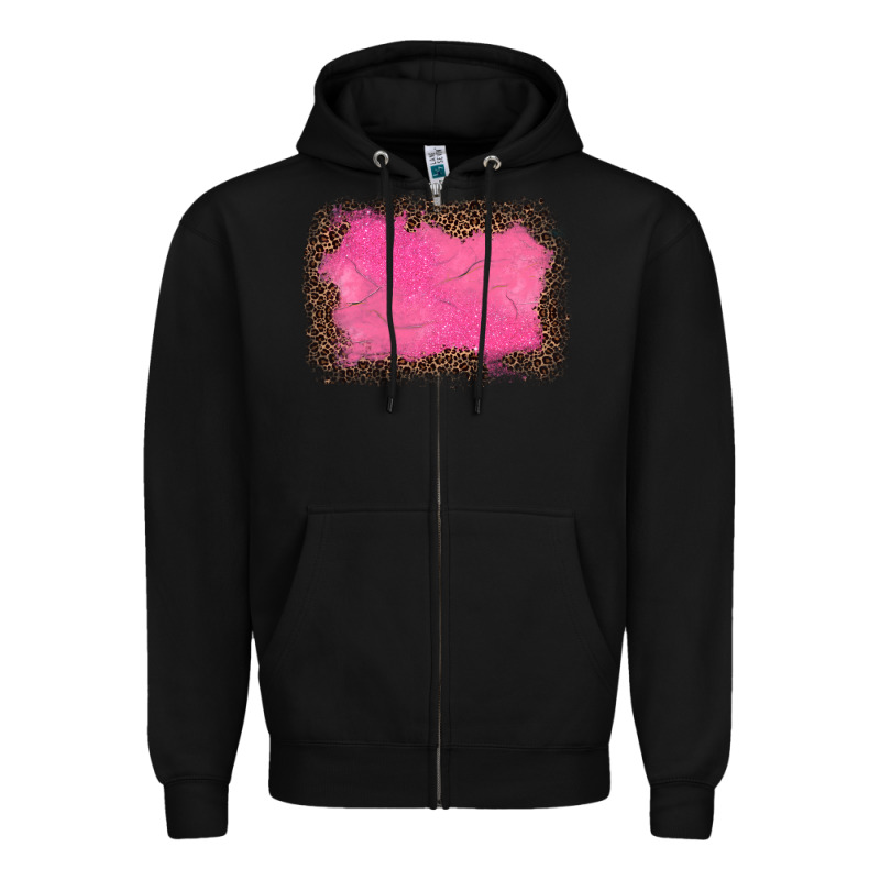 Gemstone Pink Leopard Background Zipper Hoodie by JahusDesignShop | Teevron
