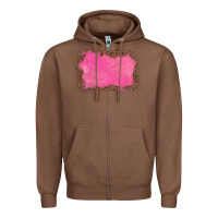 Chestnut gemstone pink leopard background Zipper Hoodie - JahusDesignShop