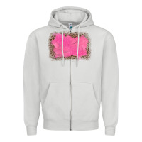 Dove Grey gemstone pink leopard background Zipper Hoodie - JahusDesignShop