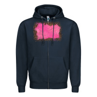 Navy gemstone pink leopard background Zipper Hoodie - JahusDesignShop