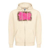 Sandshell gemstone pink leopard background Zipper Hoodie - JahusDesignShop