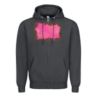 Smoke gemstone pink leopard background Zipper Hoodie - JahusDesignShop