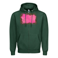 Sports Green gemstone pink leopard background Zipper Hoodie - JahusDesignShop